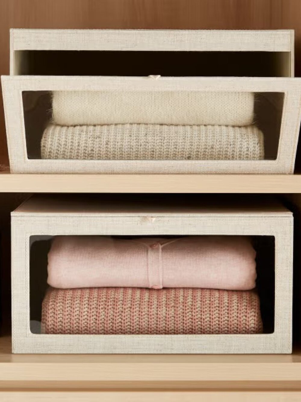 Cambridge Drop Front Sweater Box in Linen